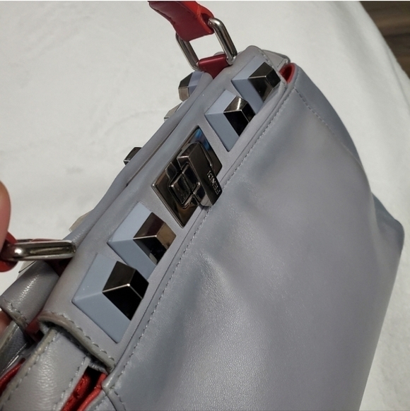 Fendi Mini Peekaboo Top Handle Bag Calf Leather - Picture 16 of 16